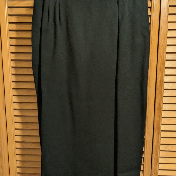 Kasper for ASL Nights Wool Black Fitted Jacket with Belt & Skirt - Picture 12 of 16